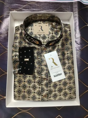 ইন্ডিয়ান ফেন্সি কটন কফ পাতা পাঞ্জাবি